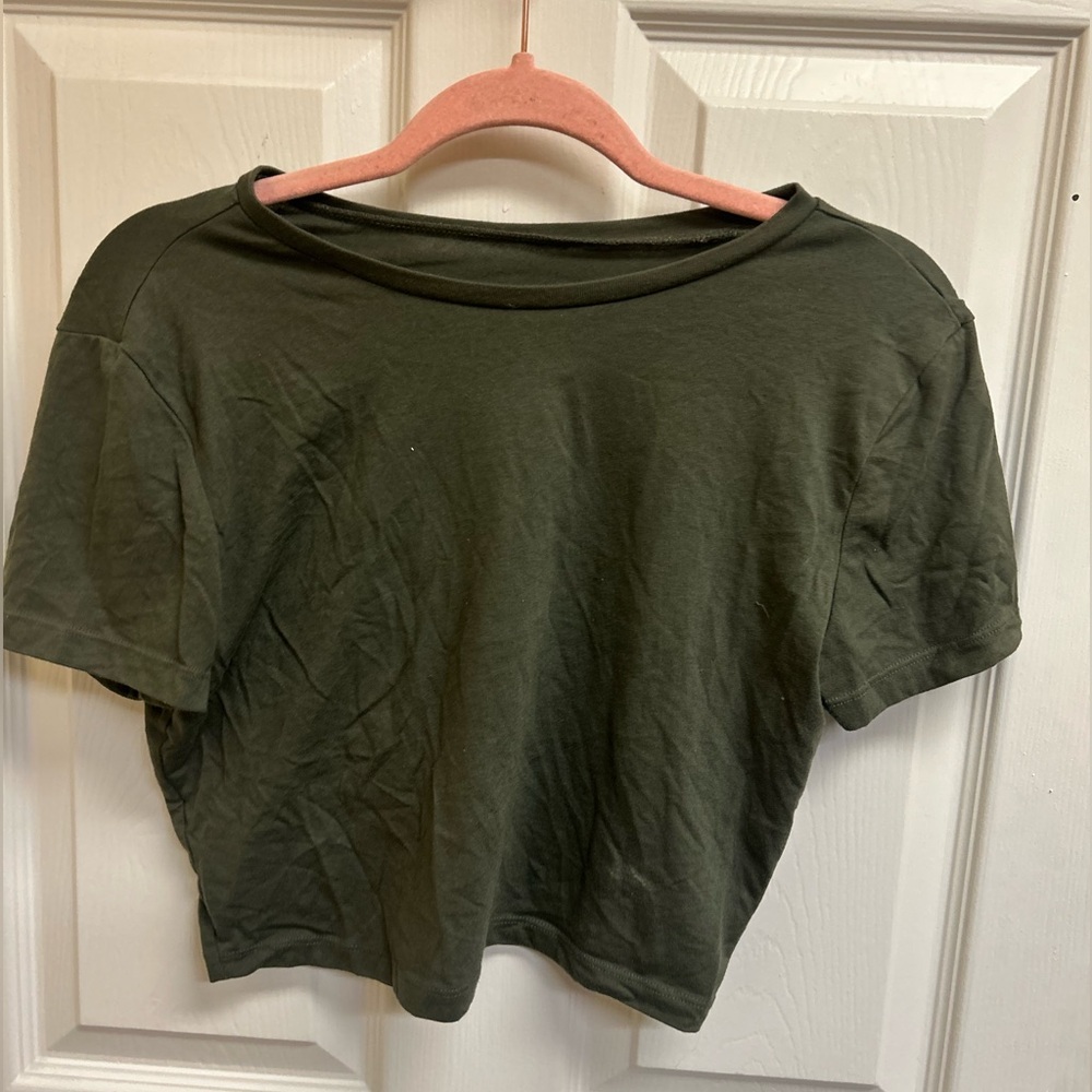 Wild Fable Dark Green Crop Top